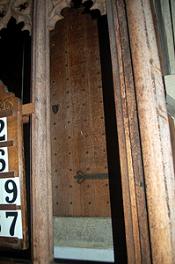 The door to the former rood loft now behind the rood screen August 2011